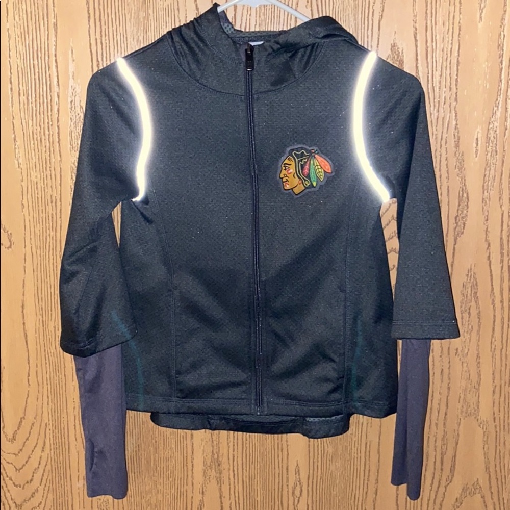 Chicago Blackhawks Girls Zip Up Top 7/8